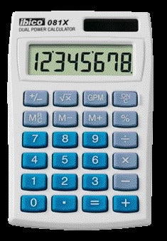 Ibico 081X Zakrekenmachine met 8-cijferig display - 2