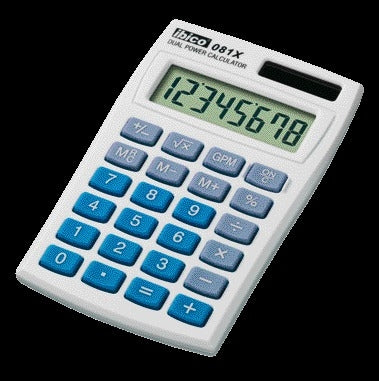 Ibico 081X Zakrekenmachine met 8-cijferig display