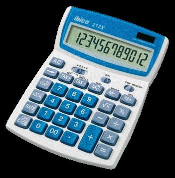 Ibico 212X Desktop Rekenmachine met Kostprijs- en BTW-functies