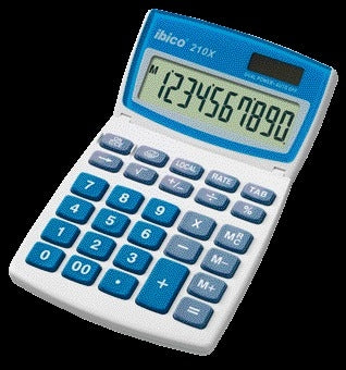 Ibico 210X desktop rekenmachine met 10-cijferig display