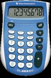 Texas TI-503 SuperView Calculatormet Groot Display