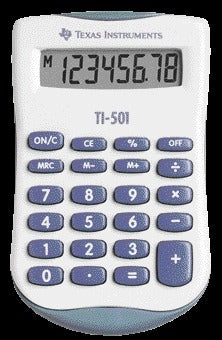 Rekenmachine Texas TI-501 8-Cijferig met Handzaam Ontwerp
